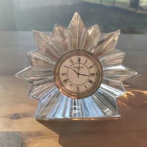 Vintage Waterford Crystal Congratulations Starburst clock 3.5" - needs battery